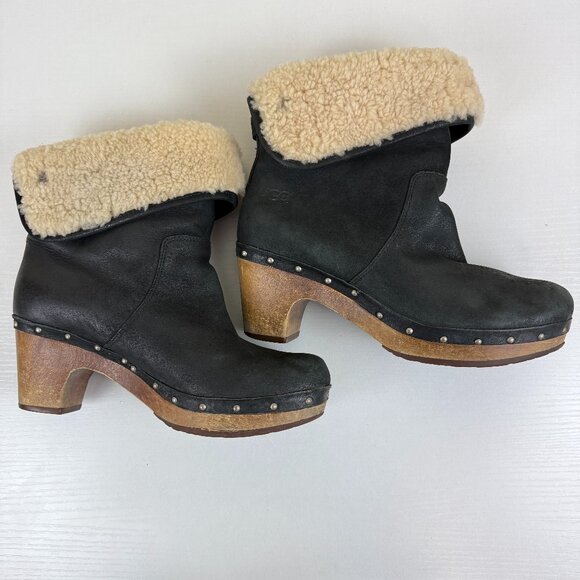 EUC UGG Lynnea Short Boots Cuff Clog Boots - Picture 7 of 14
